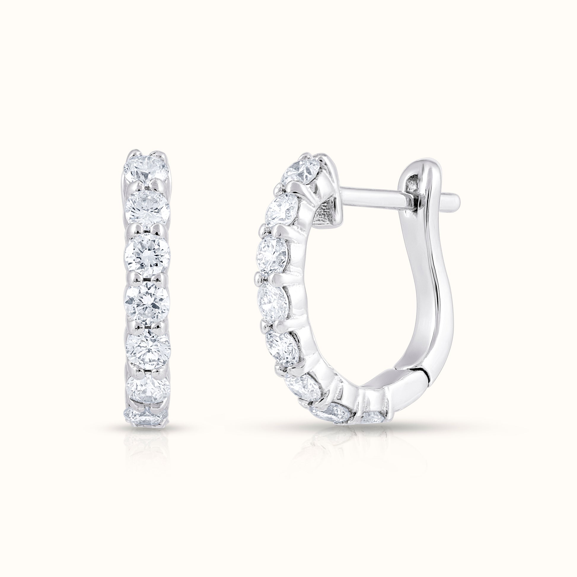 Dainty Lab Grown Diamond Huggie Earrings - AVIR New York