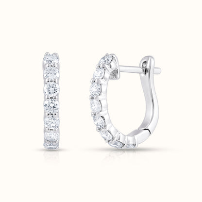 Dainty Lab Grown Diamond Huggie Earrings - AVIR New York