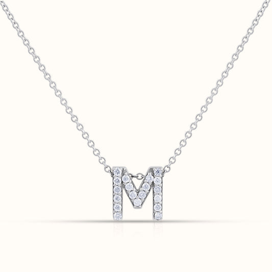 Signature Alphabet Natural Diamond Necklace - AVIR New York