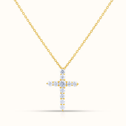 Natural Diamond Cross Necklace - AVIR New York