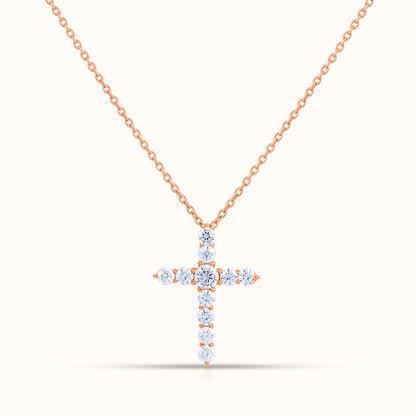 Natural Diamond Cross Necklace - AVIR New York