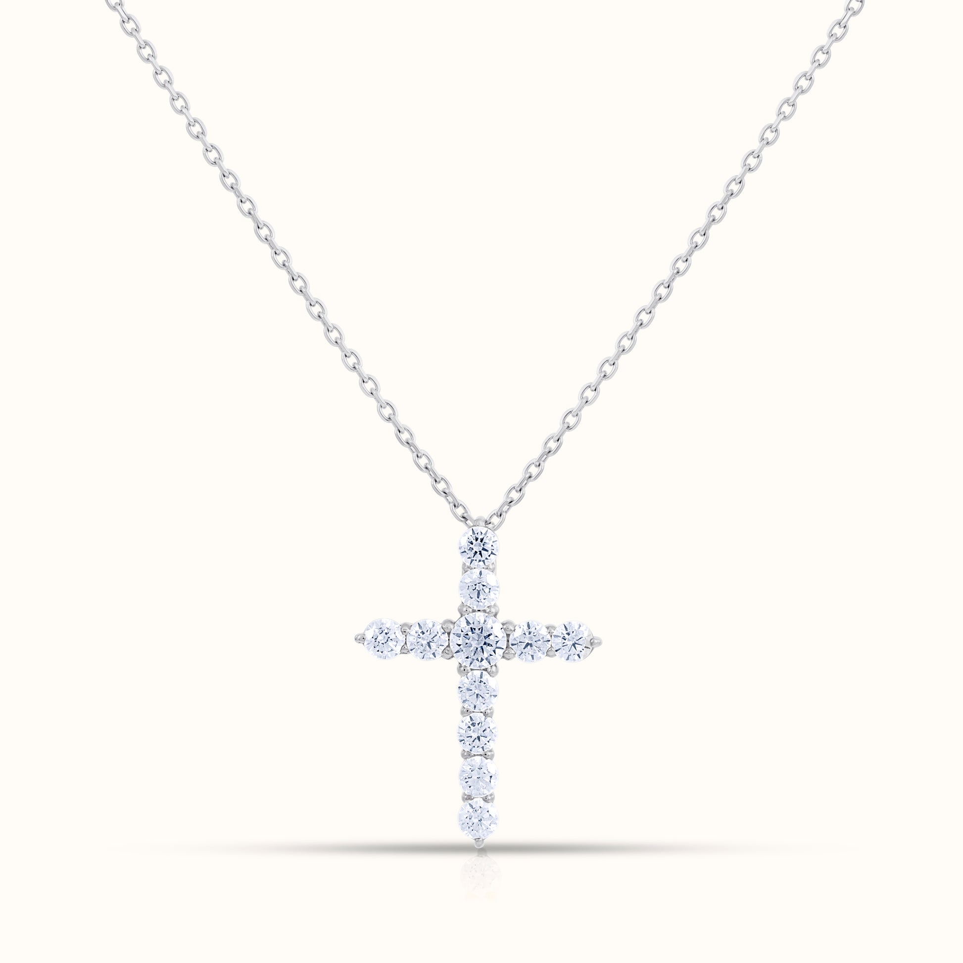 Natural Diamond Cross Necklace - AVIR New York