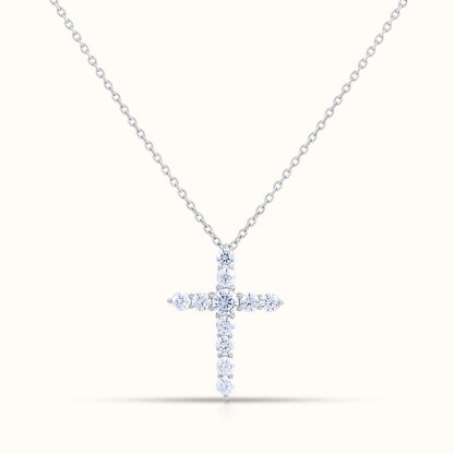 Natural Diamond Cross Necklace - AVIR New York