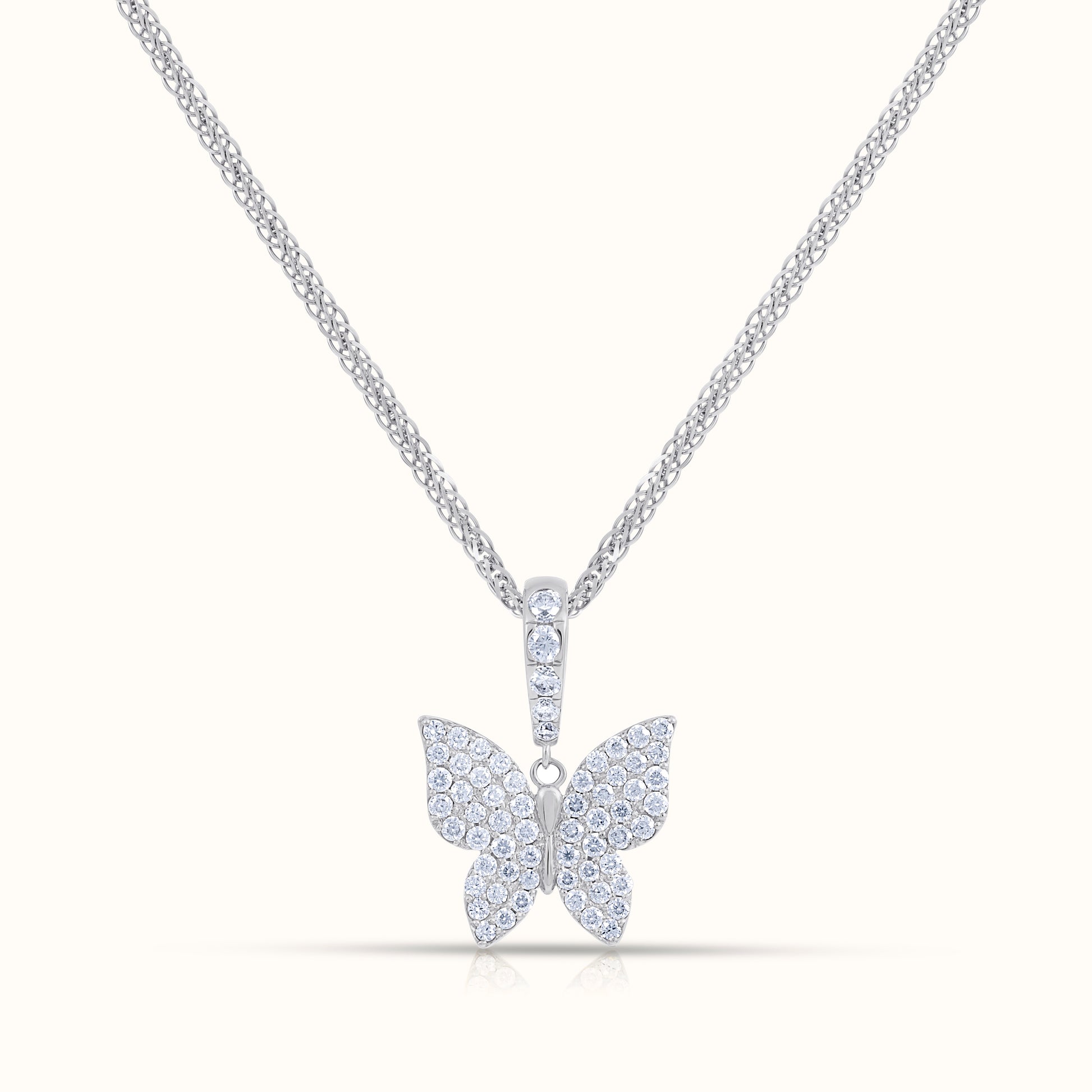 Petite Butterfly Natural Diamond Necklace - AVIR New York