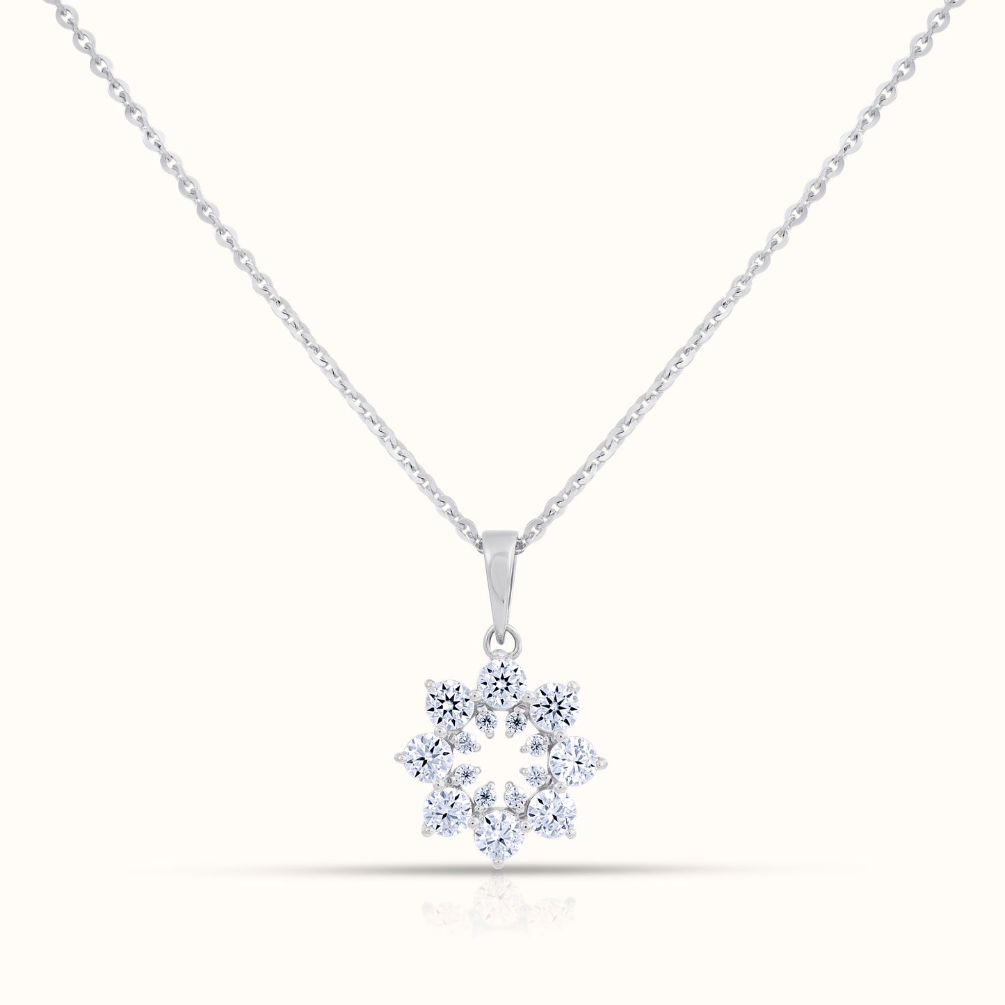 Petite Snowflake Natural Diamond Necklace - AVIR New York