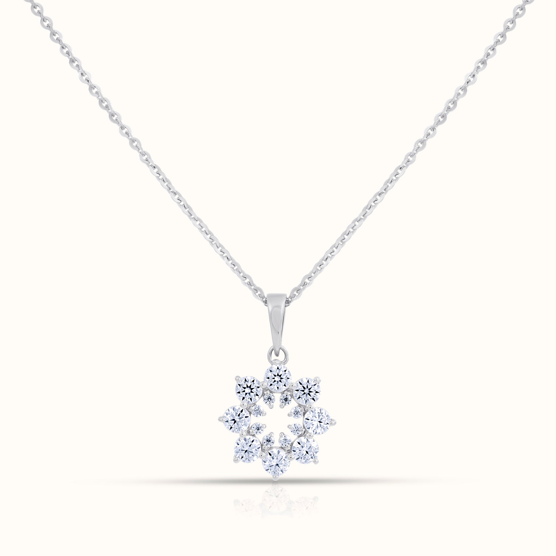 Petite Snowflake Natural Diamond Necklace - AVIR New York