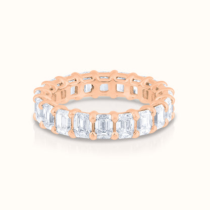 4.50 Carat Emerald Full Eternity Natural Diamond Band - AVIR New York