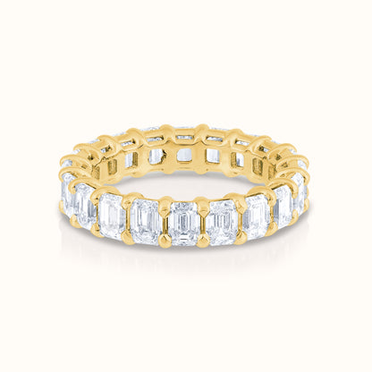 4.50 Carat Emerald Full Eternity Natural Diamond Band - AVIR New York