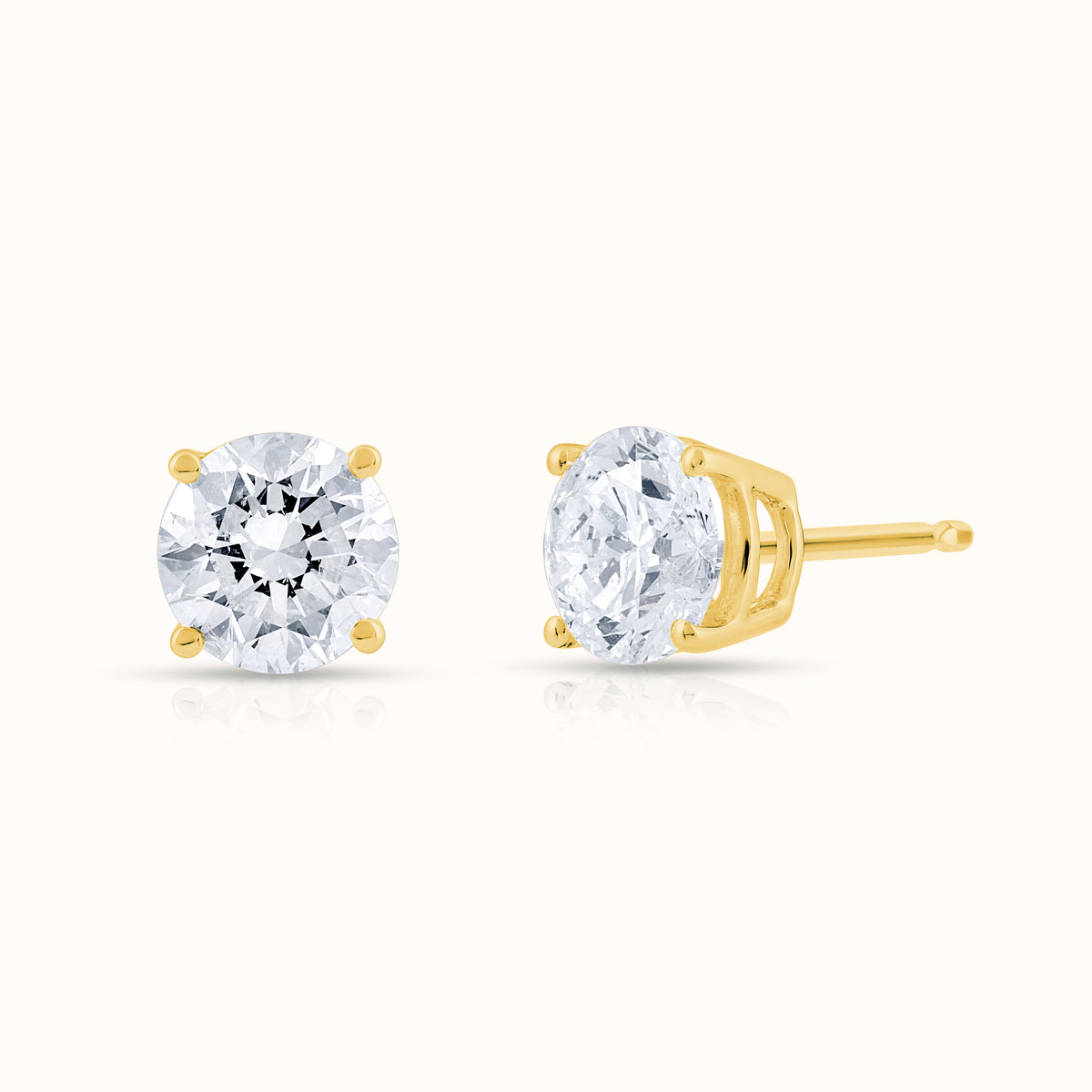 Classic 4 Prong IGI Certified Lab Grown Diamond Stud Earrings - AVIR New York