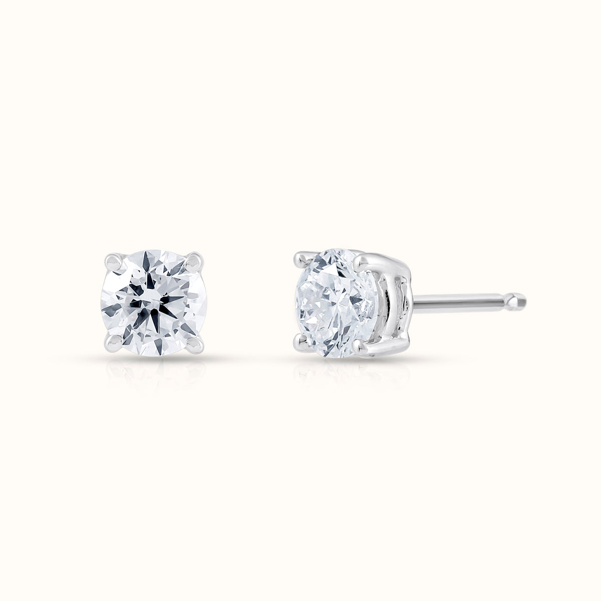 Classic 4 Prong IGI Certified Lab Grown Diamond Stud Earrings - AVIR New York