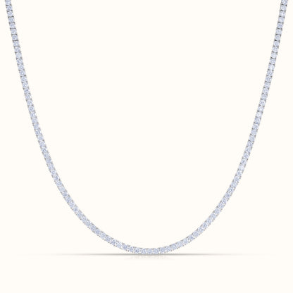 Classic 4 Prong Natural Diamond Tennis Necklace - AVIR New York