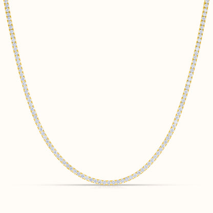 Classic 4 Prong Natural Diamond Tennis Necklace - AVIR New York