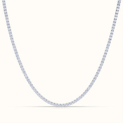 Classic 4 Prong Natural Diamond Tennis Necklace - AVIR New York