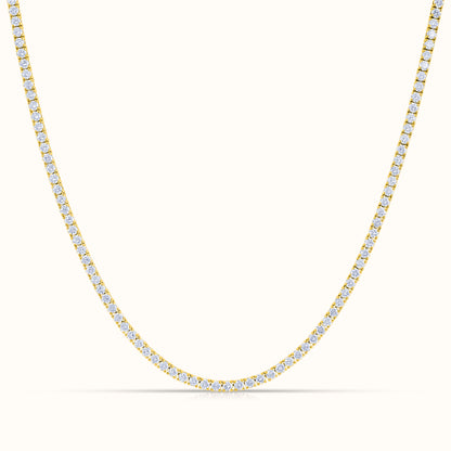Classic 4 Prong Natural Diamond Tennis Necklace - AVIR New York
