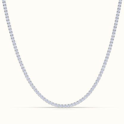 Classic 4 Prong Natural Diamond Tennis Necklace - AVIR New York