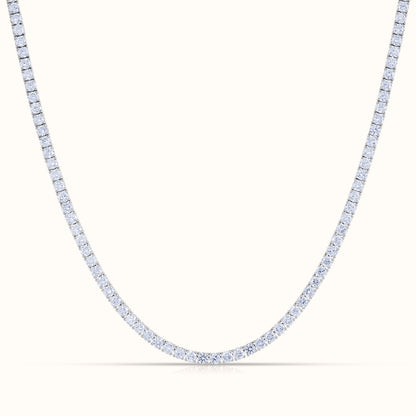 Classic 4 Prong Natural Diamond Tennis Necklace - AVIR New York