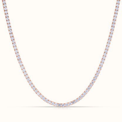 Classic 4 Prong Natural Diamond Tennis Necklace - AVIR New York