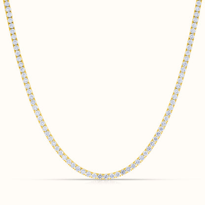 Classic 4 Prong Natural Diamond Tennis Necklace - AVIR New York