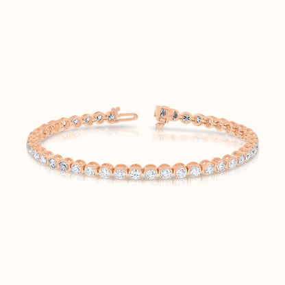 Lab Grown Diamond Buttercup Set Tennis Bracelet