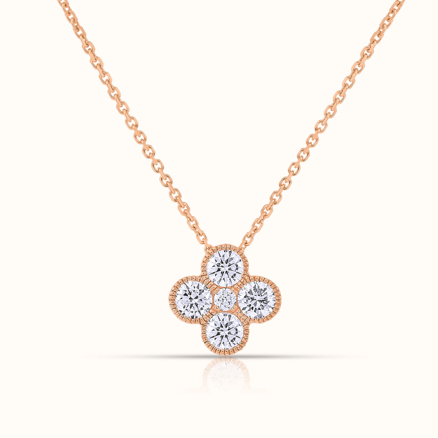 Lab Grown Diamond Clover Necklace