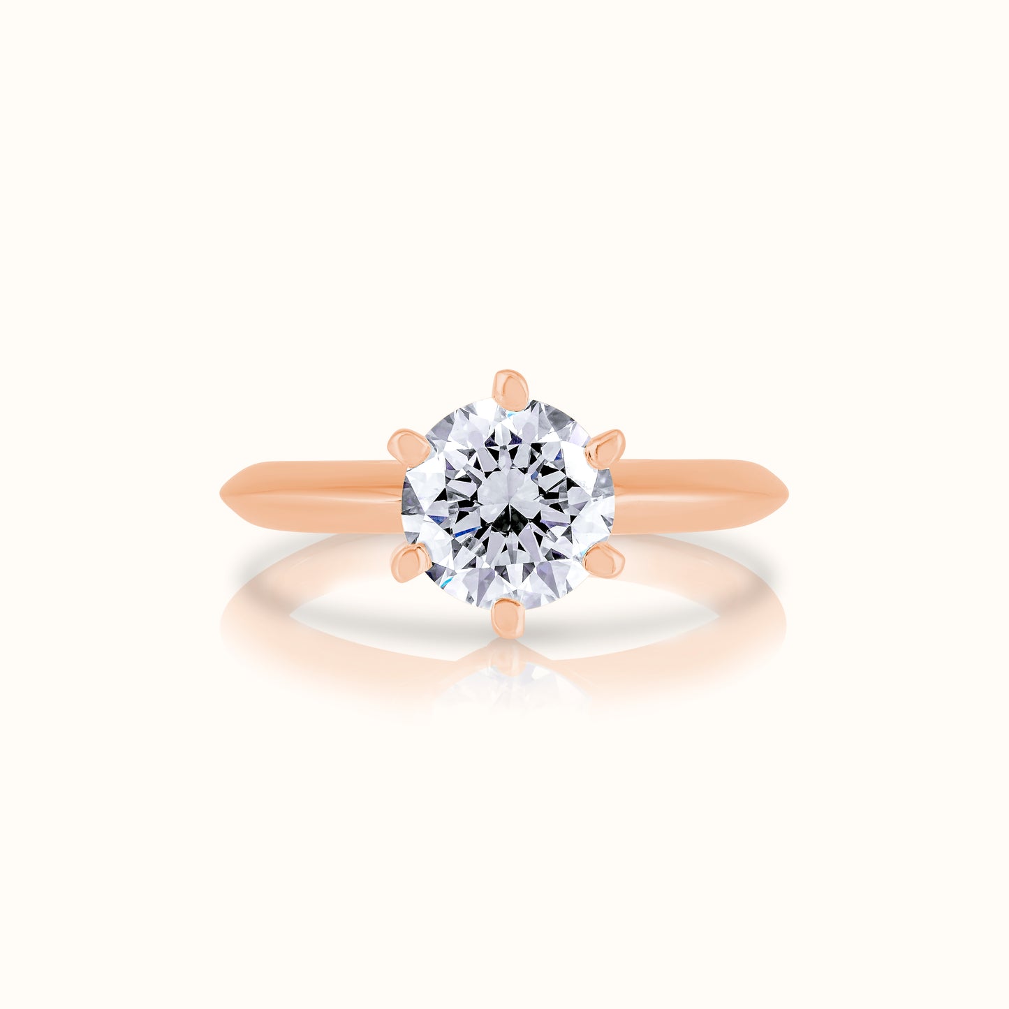 Classic Six Prong Round Lab Grown Diamond Ring