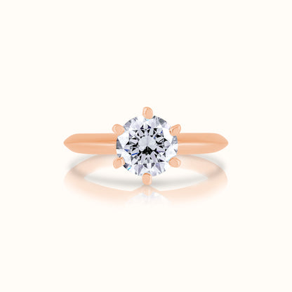 Classic Six Prong Round Lab Grown Diamond Ring
