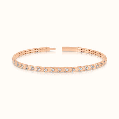 Lab Grown Diamond Arrow Flexible Bangle