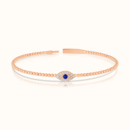 Evil Eye Lab Grown Diamond Pendant & Bangle Set
