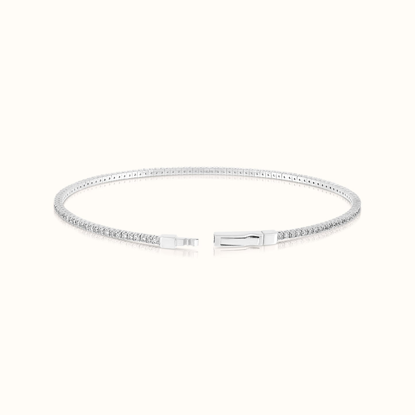 Flexible Lab Grown Diamond Tennis Bangle