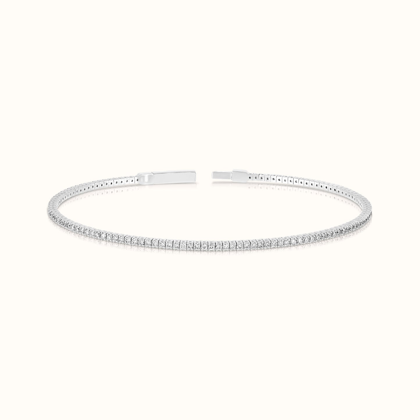 Flexible Lab Grown Diamond Tennis Bangle