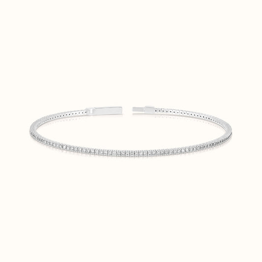 Flexible Lab Grown Diamond Tennis Bangle