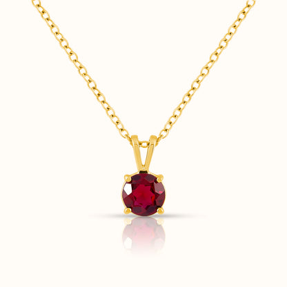 Lab Grown Ruby - July Birthstone Charm Pendant