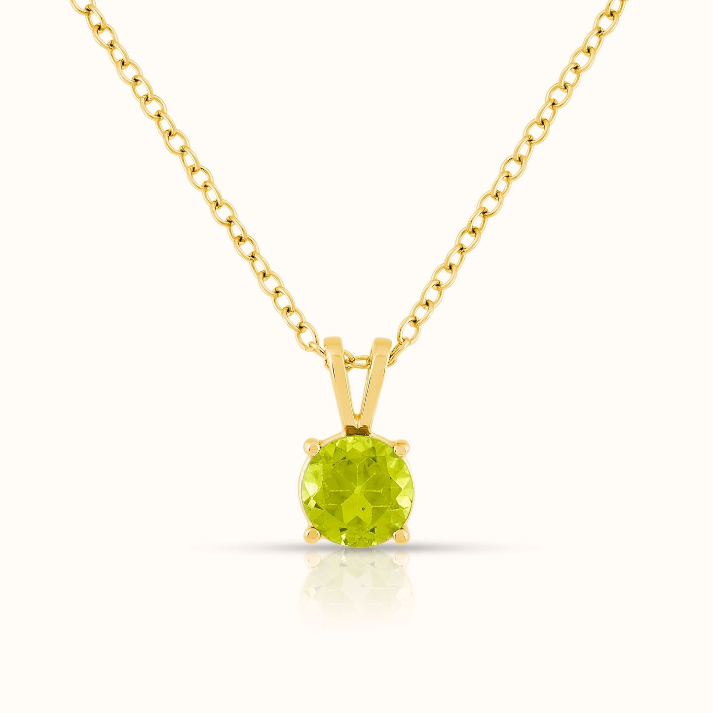 Natural Peridot - August Birthstone Charm Pendant