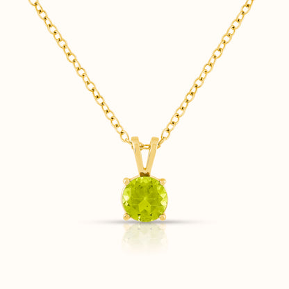 Natural Peridot - August Birthstone Charm Pendant
