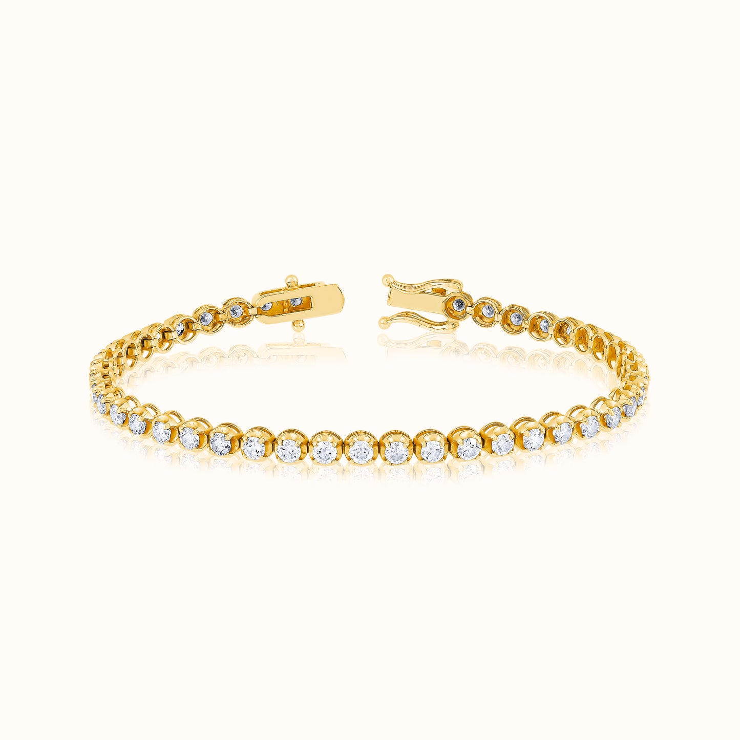 Lab Grown Diamond Buttercup Set Tennis Bracelet