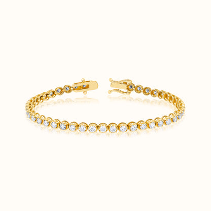 Lab Grown Diamond Buttercup Set Tennis Bracelet